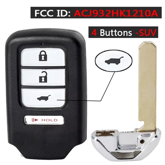 2015-2016 Honda CR-V / 4-Button Smart Key / PN: 72147-T0A-A11 / ACJ932HK1210A (AFTERMARKET)